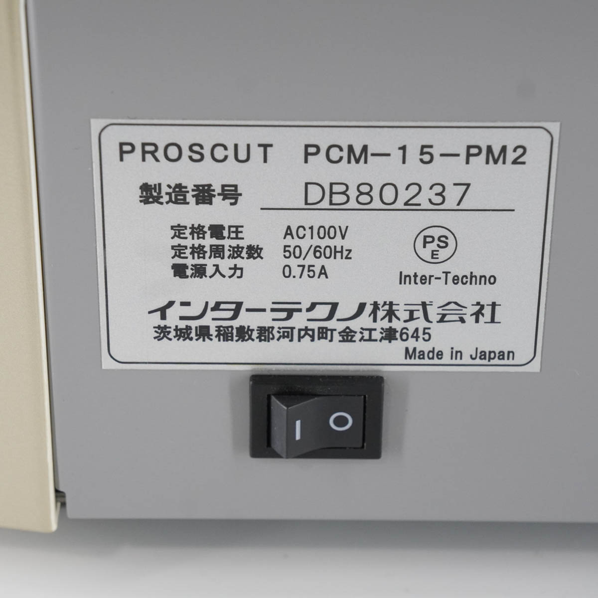 JB]USED 現状販売 インターテクノ PCM-15-PM2 PROSCUT プロスカット