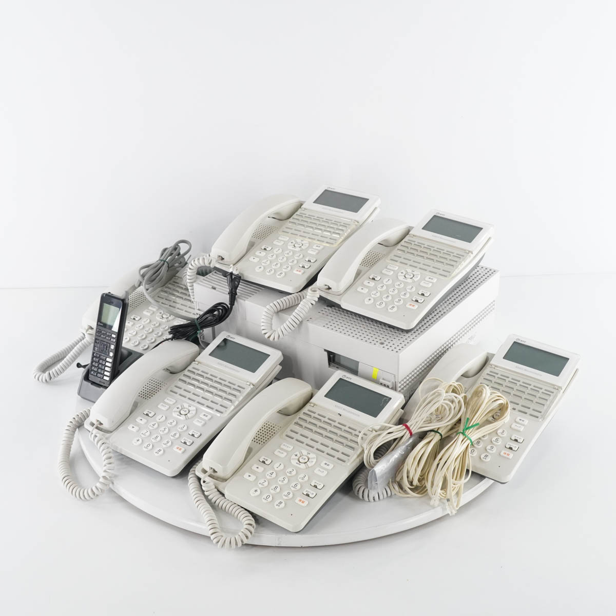 PG]USED 8日保証 セット 17年製 NTT αN1 αA1 N1S-ME-(1) 主装置 電話機