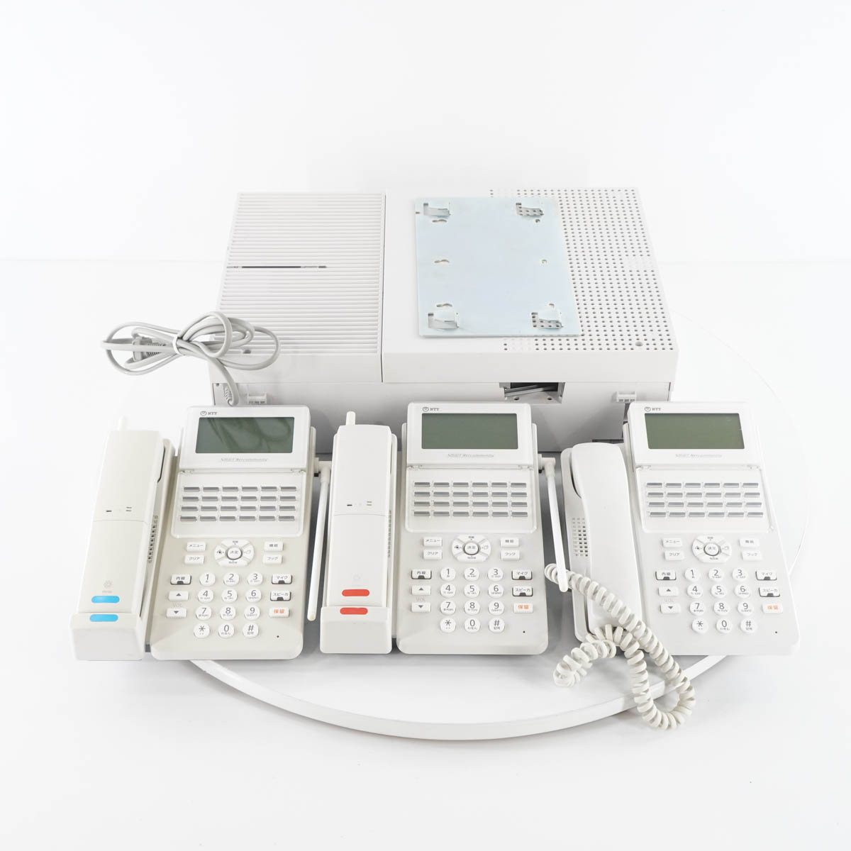 PG]USED 8日保証 セット 18年製 NTT αN1 αA1 N1M-ME-(1) 主装置 電話機
